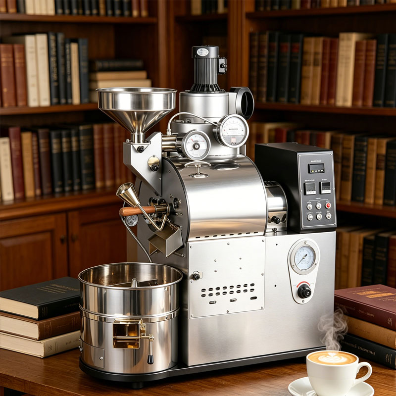Equipment Of Coffee Shop - Kaffeeröstmaschine Kaffeebohnen-Röstgerät mit Kühlschale für Café,