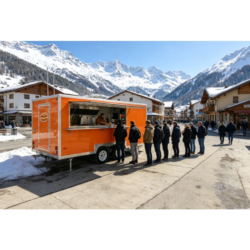 Coffee Equipment Service - Anpassbarer Mini-Outdoor-Service-Wagen, Anhängbarer Mobiler Food Truck