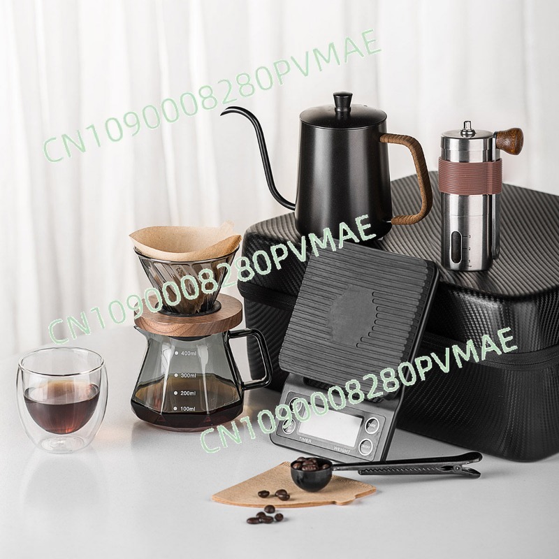 Coffee Equipment Gift - Handgebrühtes Kaffee-Set für Outdoor-Camping, vollständiges Set