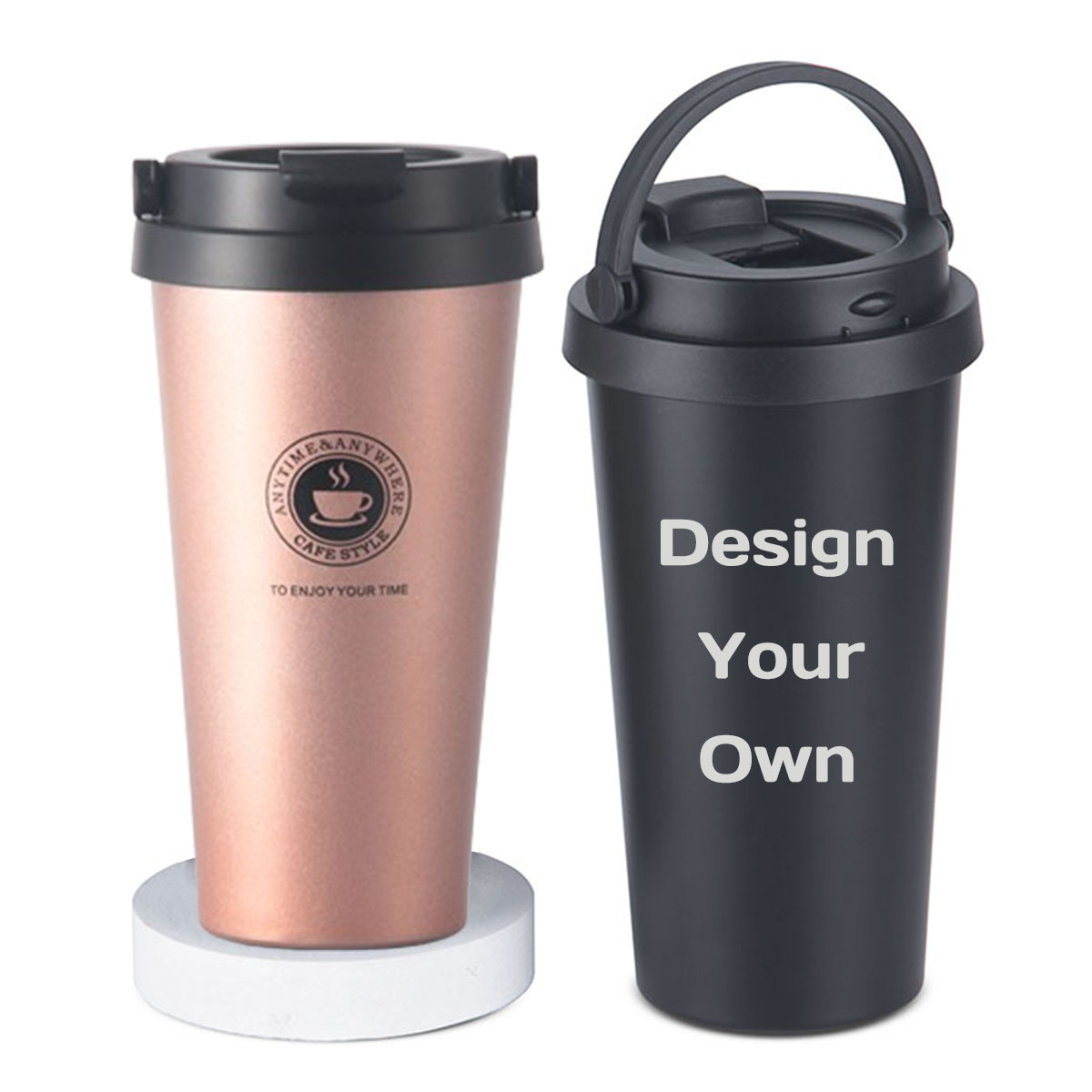 Coffee Equipment Gift - Isolierter Reise-Kaffeebecher 16 oz Edelstahl-Thermobecher, Vakuum-Doppelwand